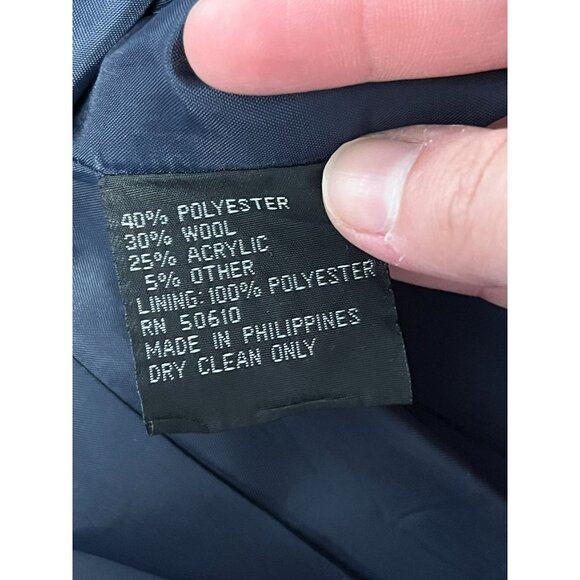 EUC Vintage Le Suit Tartan Plaid Double-Breasted Blazer Wool Blend Womens - Picture 6 of 7